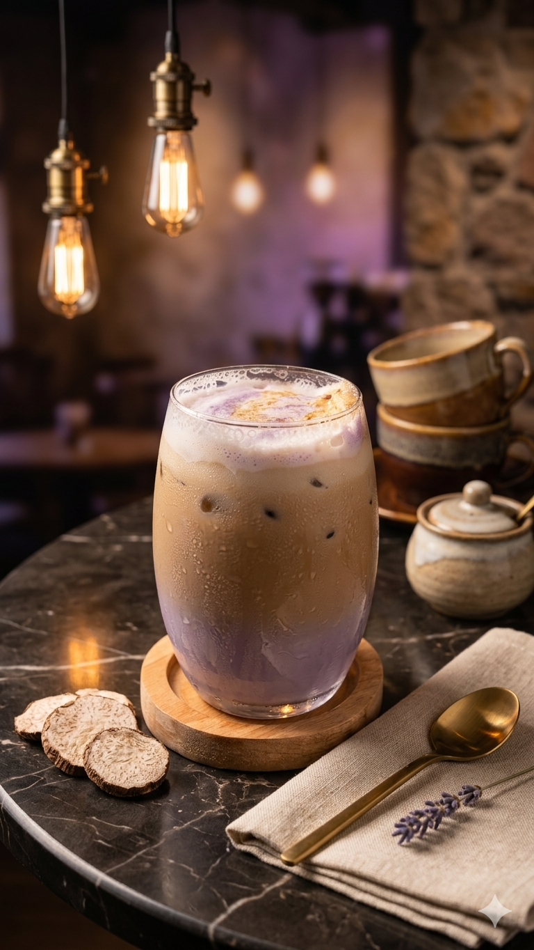 Taro Latte Dalgona